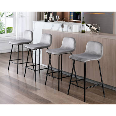 Gray bar stools discount set of 4